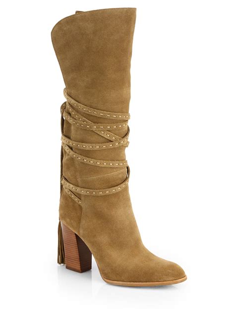 michael kors goes|Kors Michael Kors suede boots.